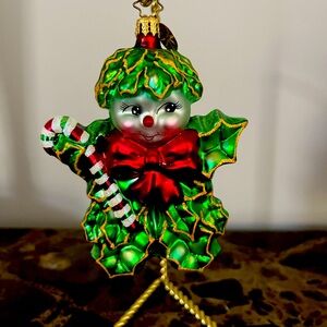 Christopher Radko RARE Green Holly Jolly